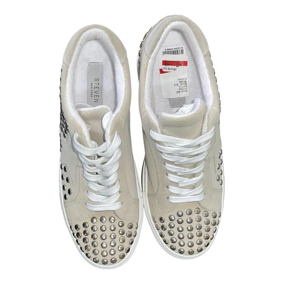 Steven by Steve Madden Tan Studded Pact-S Suede Sneakers - Picture 8 of 9